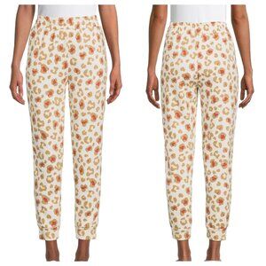Secret Treasures Women's Leopard Print Tan Cuffed Sleep Jogger Pants Size Large